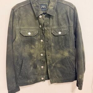 Zara Men's Olive Green Military Jacket
